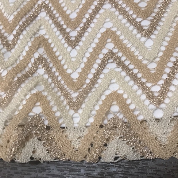 Lilly Pulitzer Gold Metallic Lace Dress Size small - Picture 8 of 10